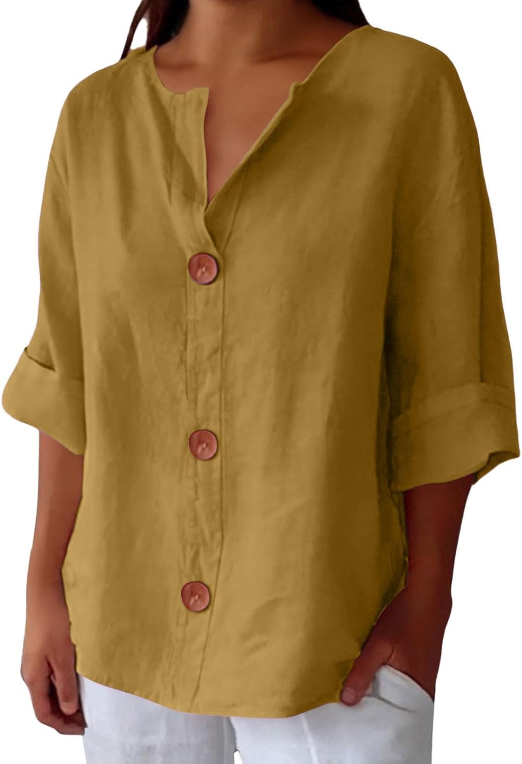 Clara™ | Coastal Linen Blouse