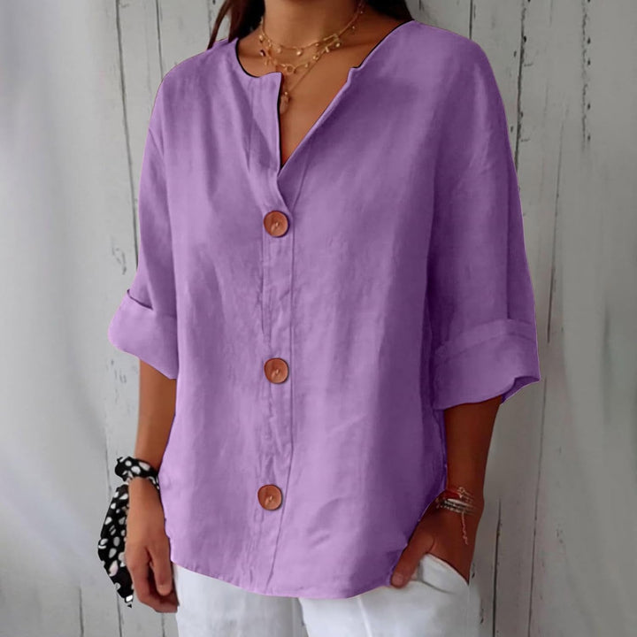 Clara™ | Coastal Linen Blouse