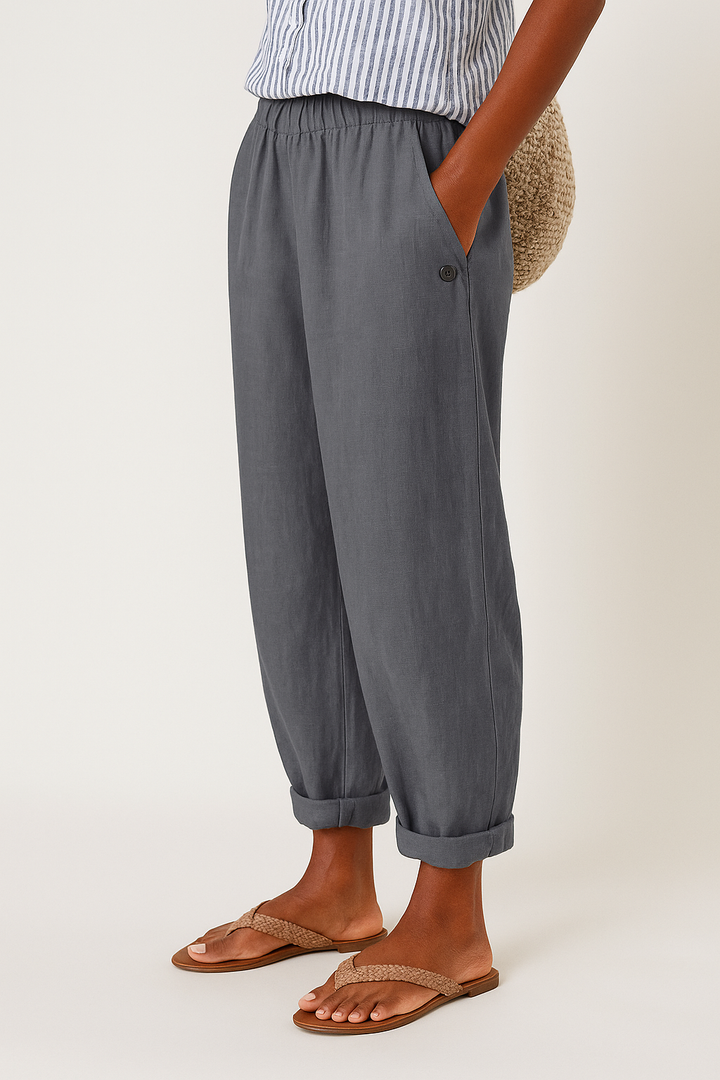 Yaz - Stylish Pants With Side Pockets