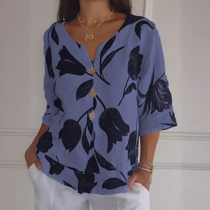 Lucile | Elegant Floral Blouse