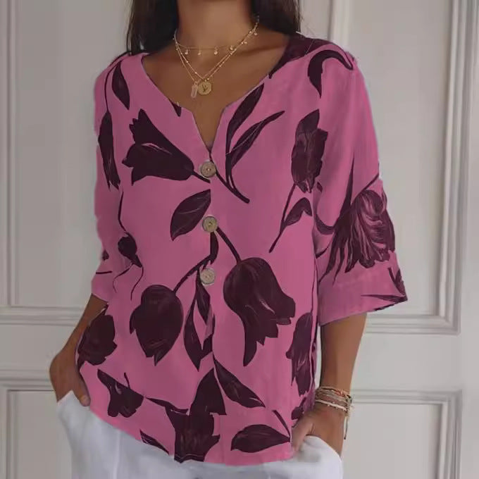 Lucile | Elegant Floral Blouse